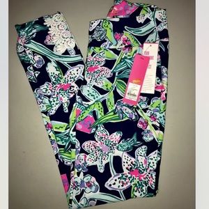 Lilly Pullitzer Luxletic Corso Pants Size 12 Fairway Twill Sway This Way